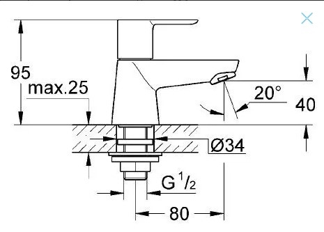 Batéria Grohe BauLoop 2042200 - 7