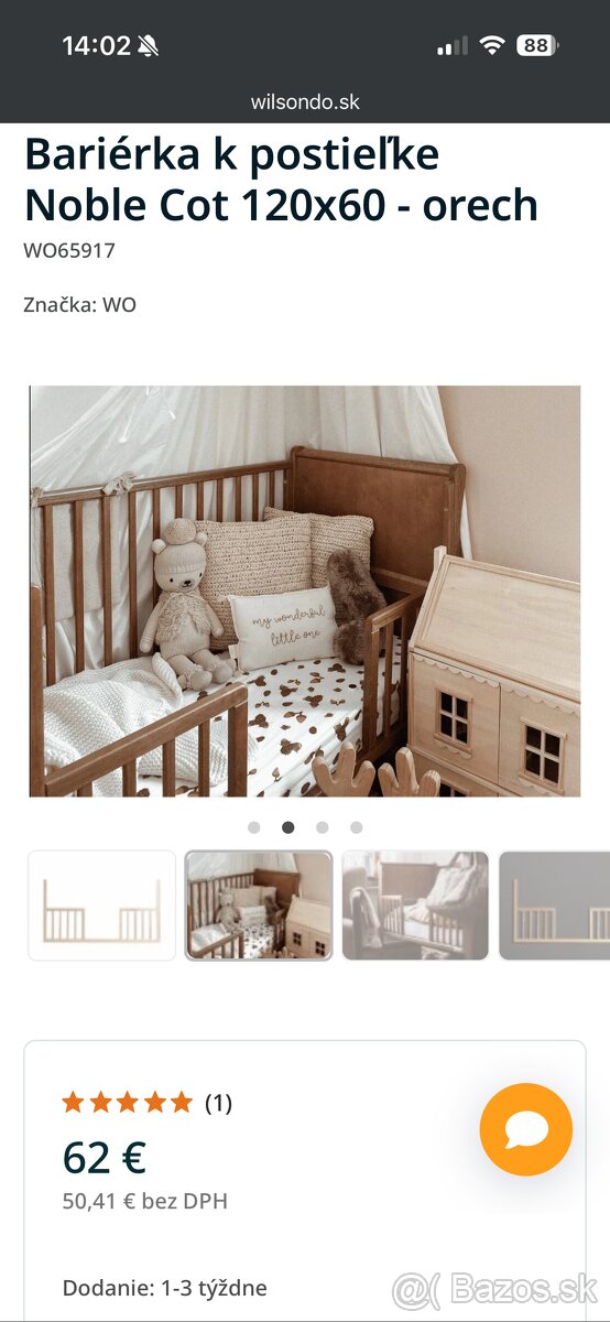 Detská postieľka Vintage Noble Cot 120x60cm - 7