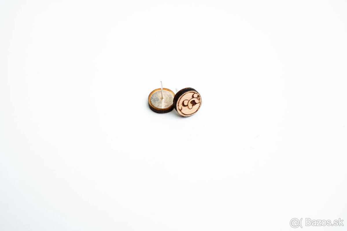 Náušnice Space root - gravírované - 7