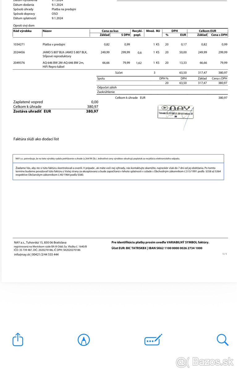 Repro Jamo S807 black - 7