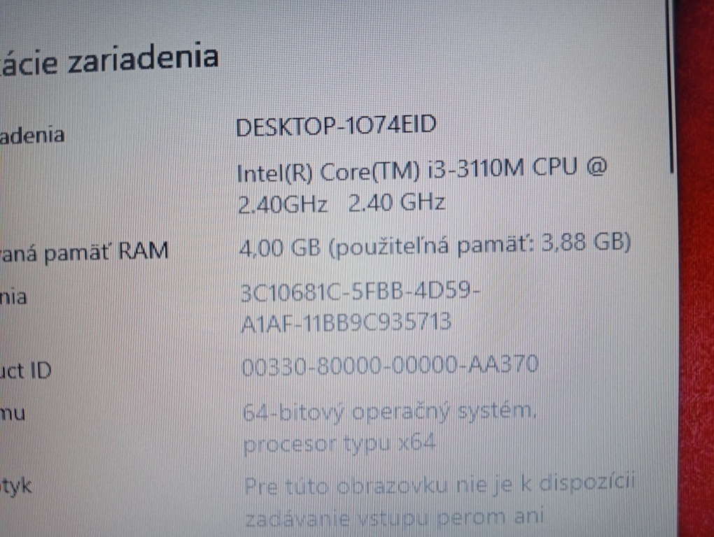 predám ntb HP / Intel core i3 / 4gb ram / ssd disk / HDMI- - 7