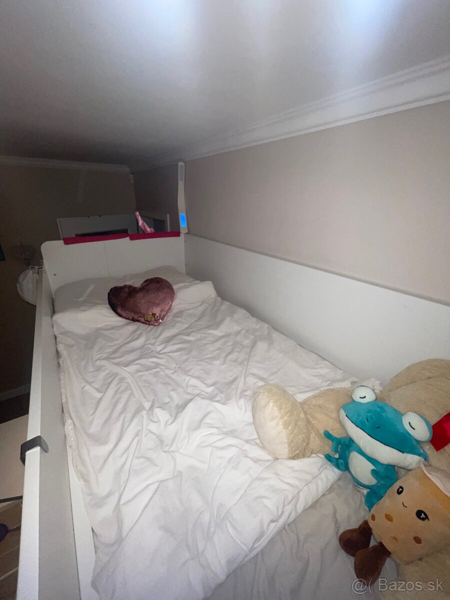 poschodová detská postel so stolom a zásuvkami - 7