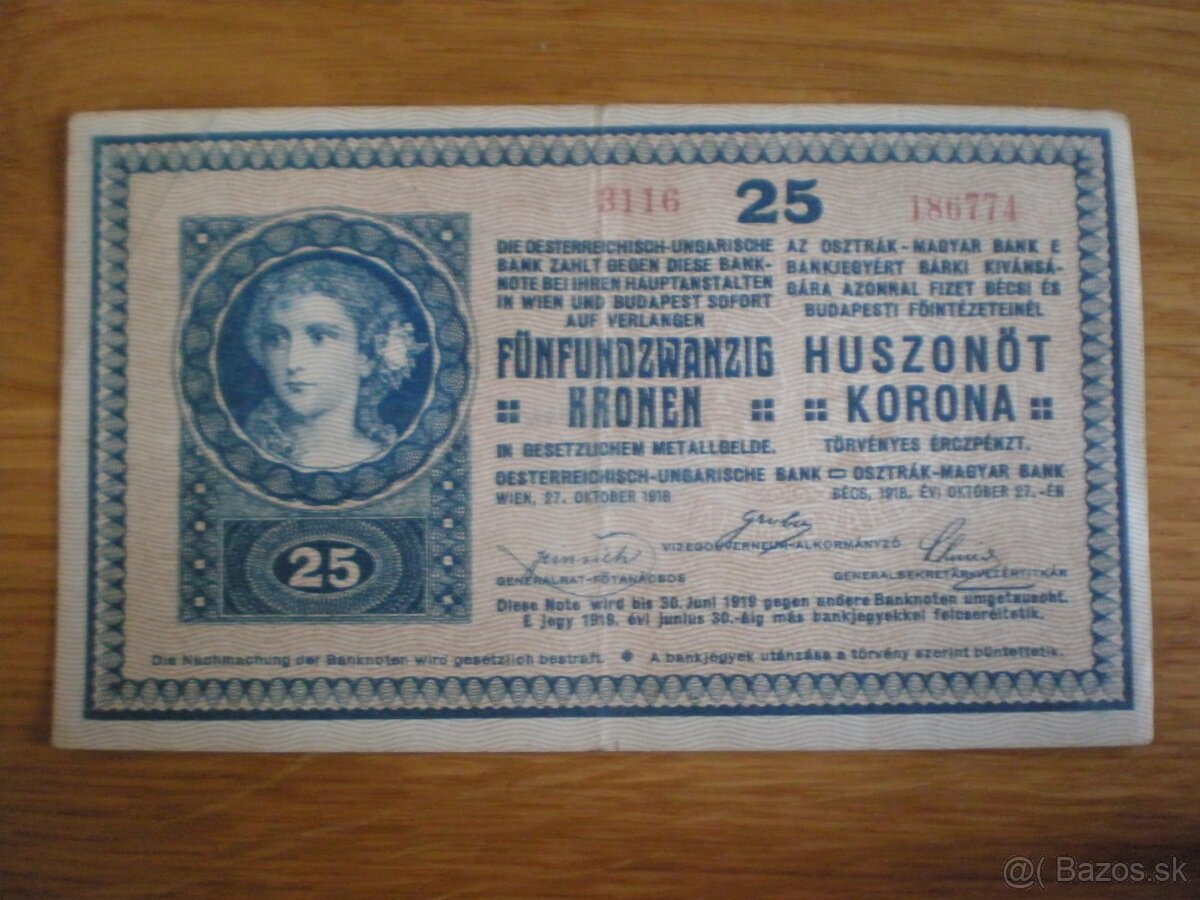25 korún z roku 1918 - 7