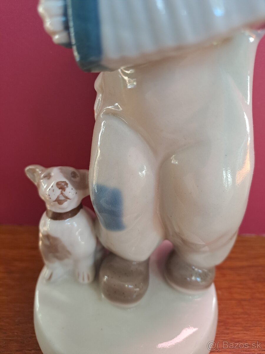 Chlapec s harmonikou - Royal Dux, 1930, Elly Strobach - 7