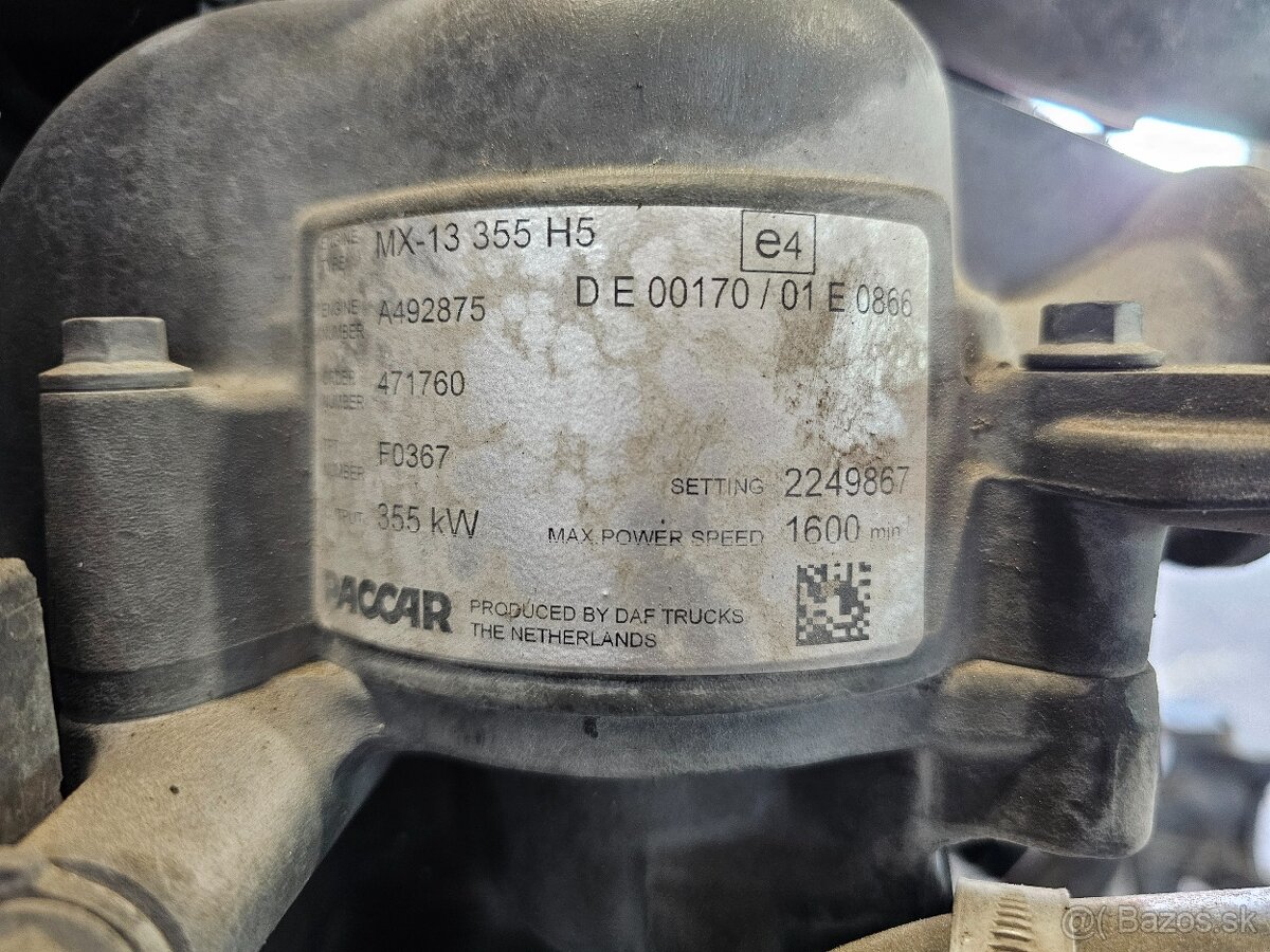 Predám motor PACCAR do DAF XG 480 / Tatra Phoenix E6 - 7