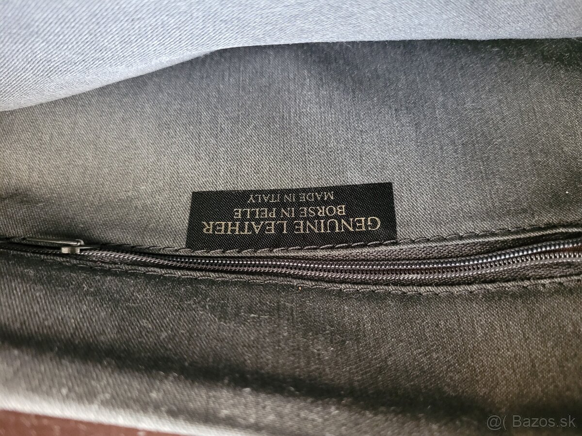 Talianska kožená kabelka Borse in Pelle - 7