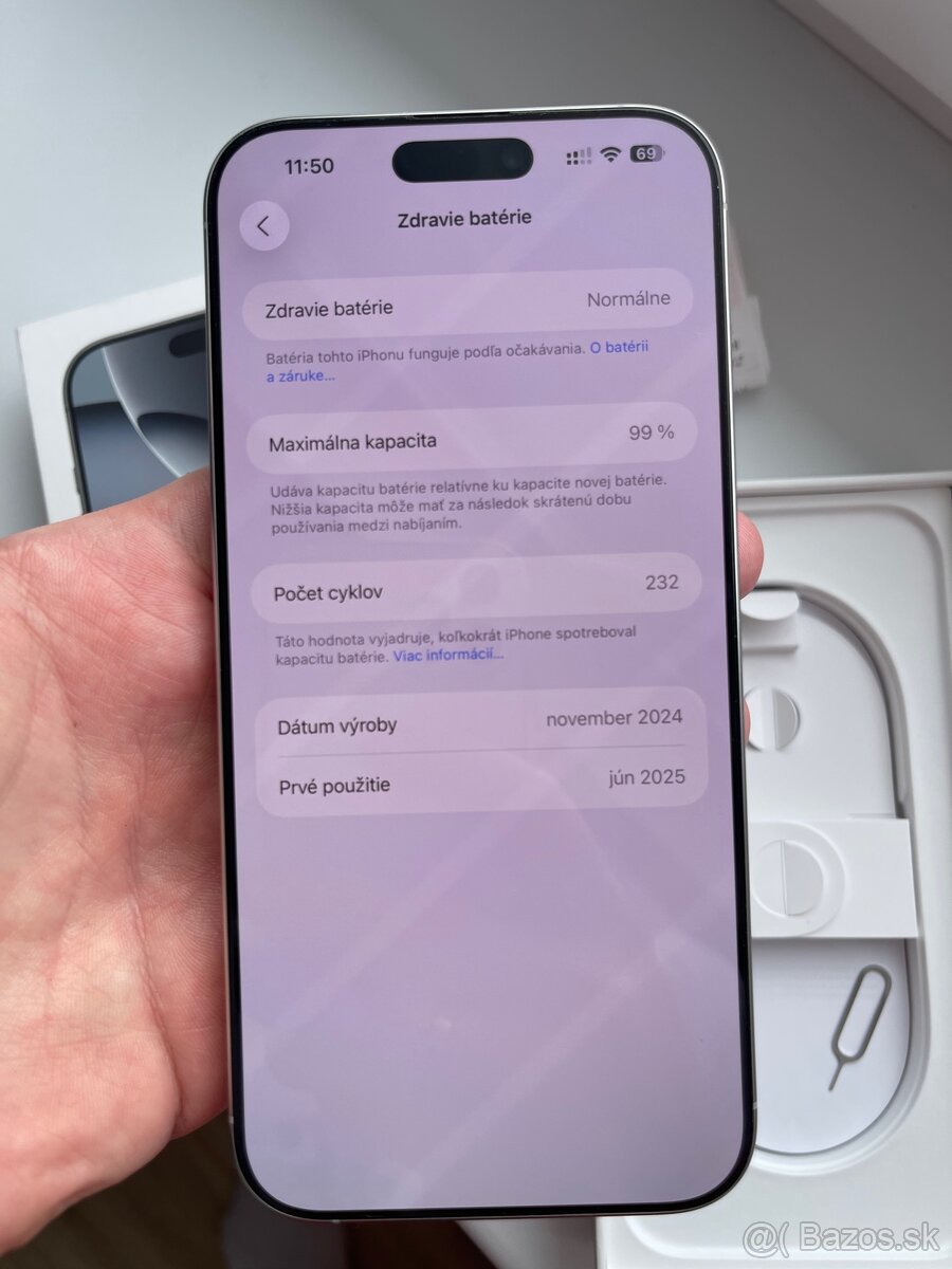 Predám iPhone 16 Pro Max 256GB biely v top stave - 7