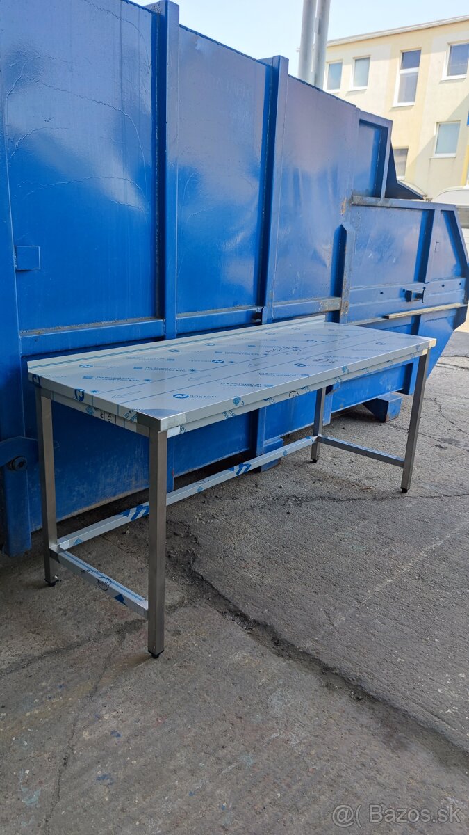 Stôl do veľkokuchyne, gastro nábytok, stoly nerezové - 7