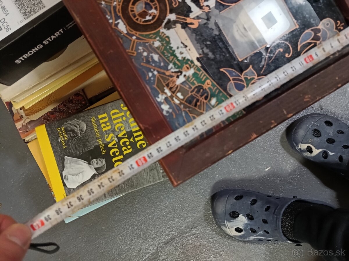 obraz maľba na skle Pamiatka z vojny, Bratislava 40.te roky - 7