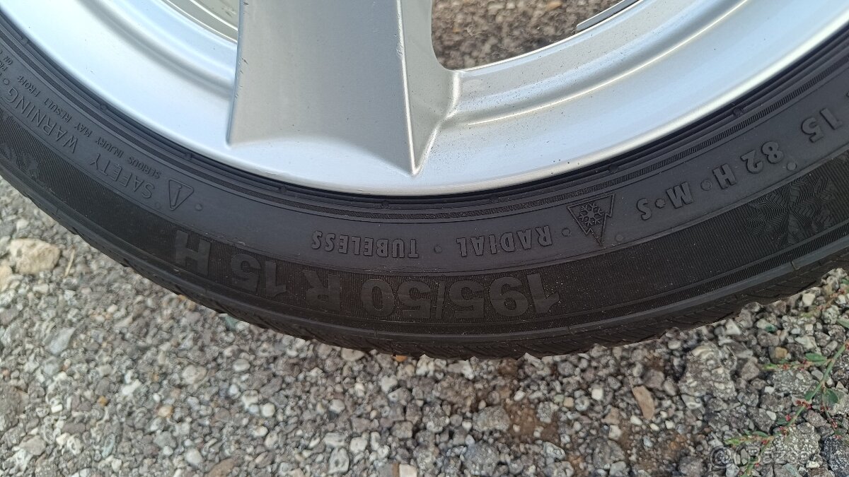 Sada elektrónov dezent 6Jx15 H2 s pneu semperit 195/50 R15 - 7