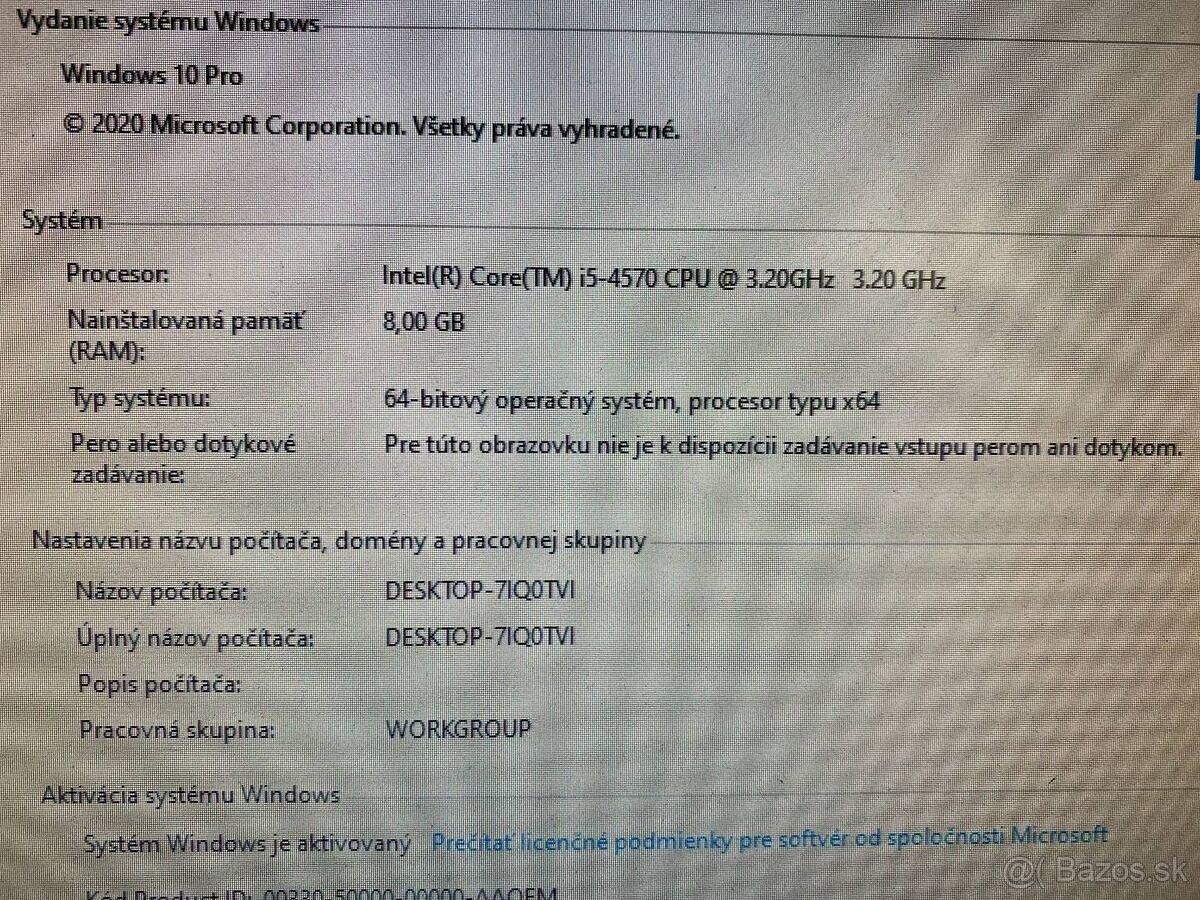 Počítač Dell 9020.Intel i5-4570 4x3,20GHz.8gb ram.240gb SSD. - 7