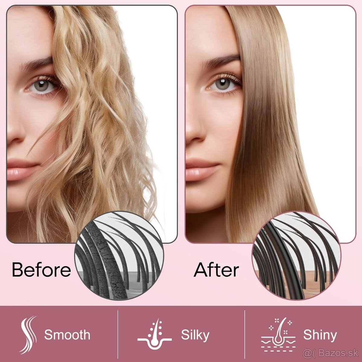 Žehliaca kefa na vlasy 2 v 1 - 7