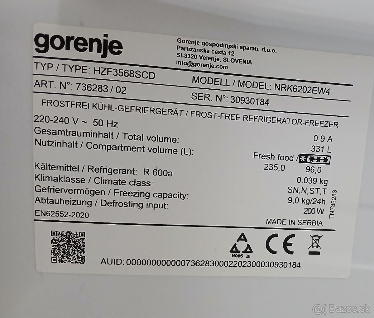 Chladnička s mrazničkou Gorenje - 7