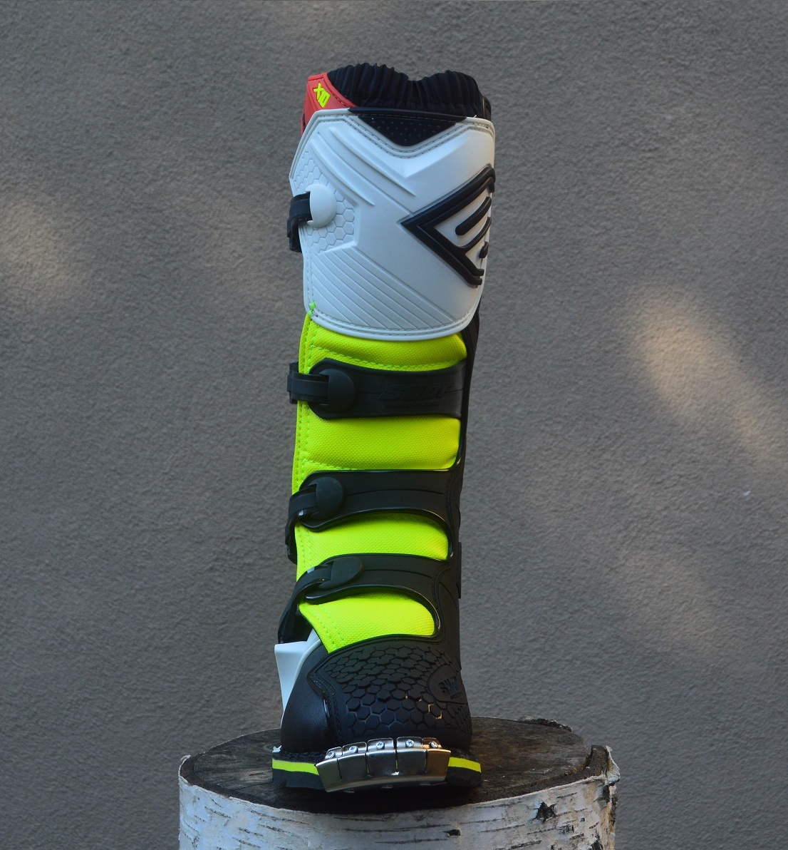 Topánky čižmy SHOT biele žlté čierne červené - 7