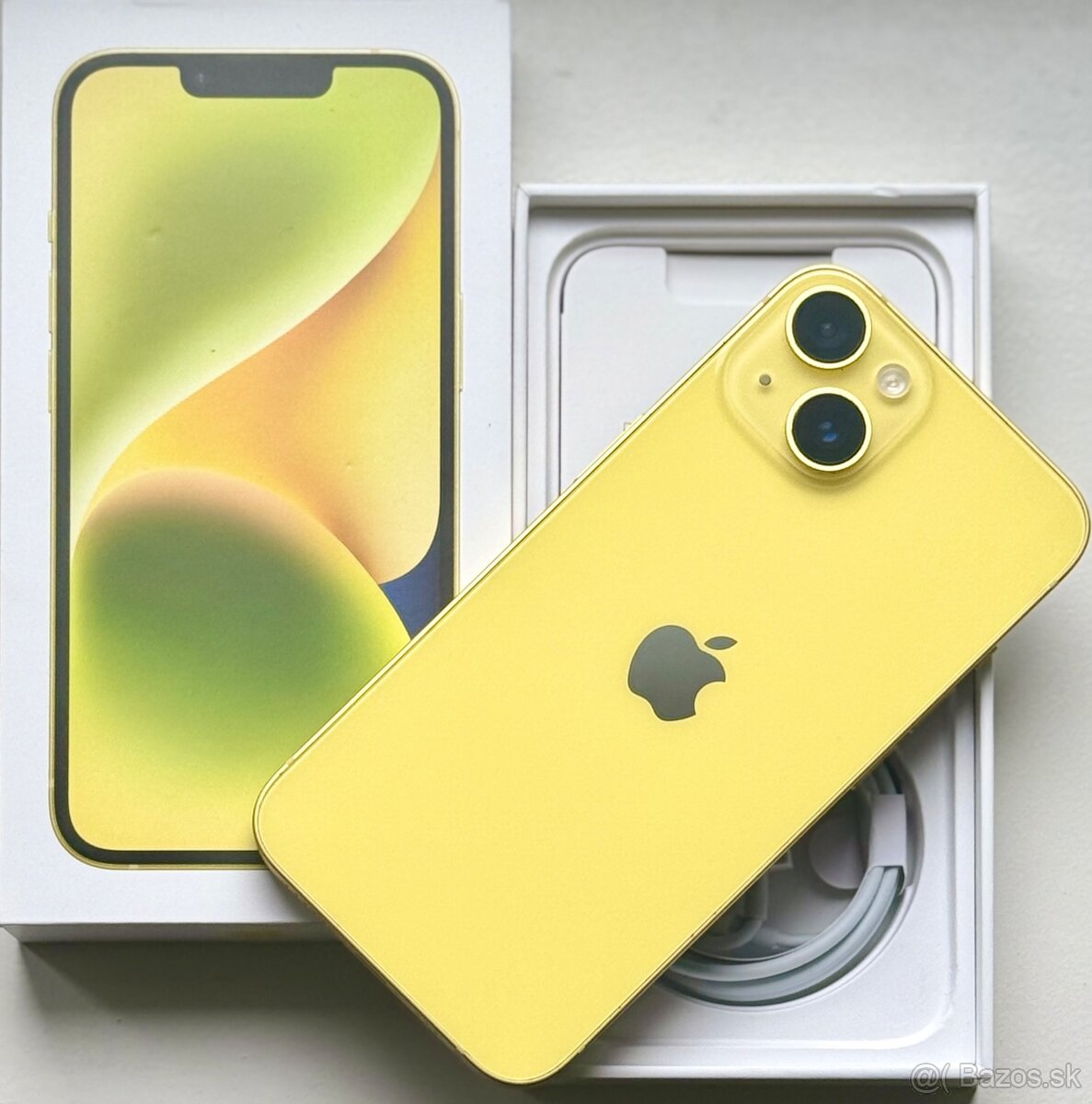 iPhone 14 Yellow BATERIE 100% TOP - 7