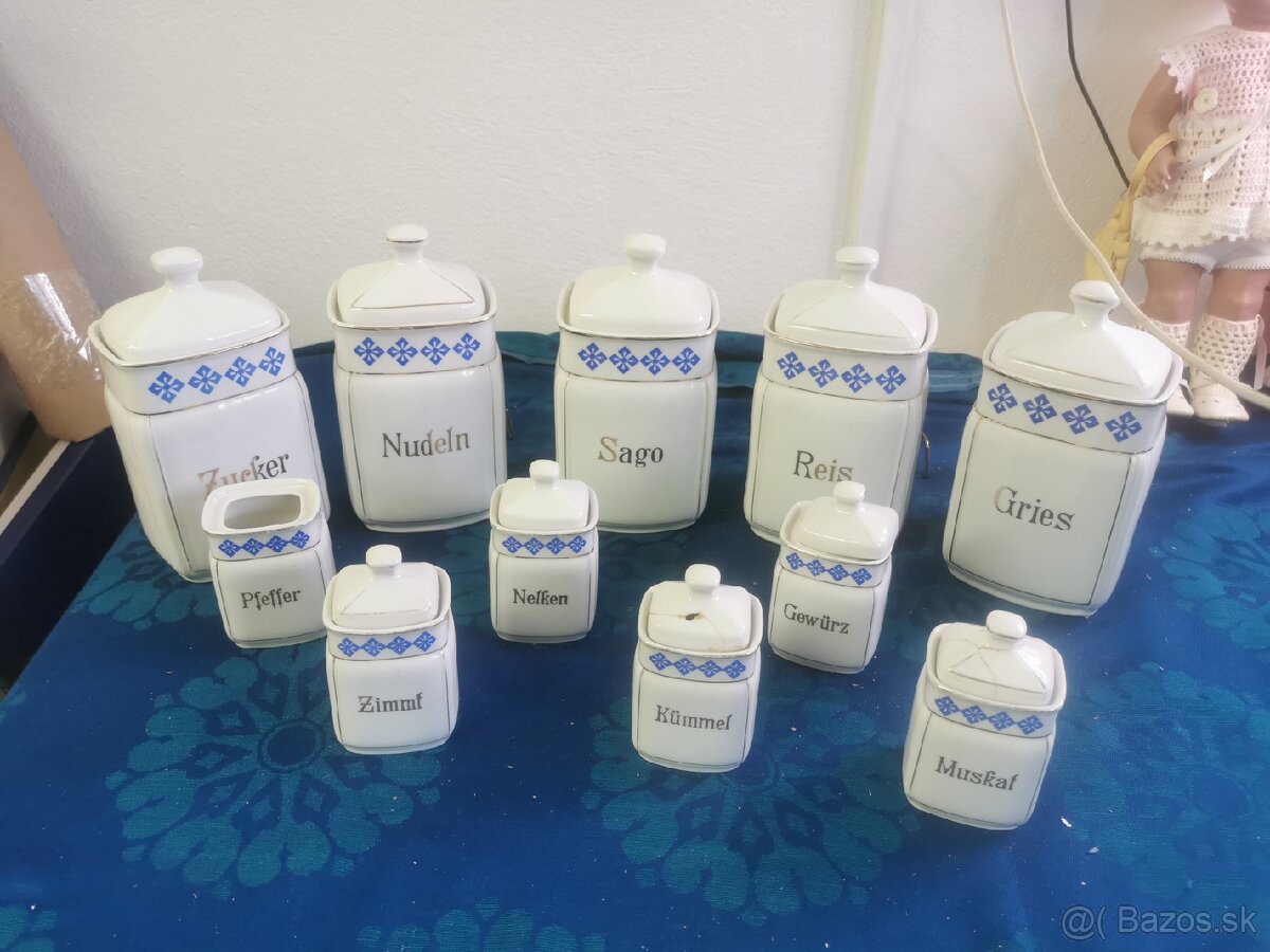 Starožitné porcelánové dózy, Korenicky - 7