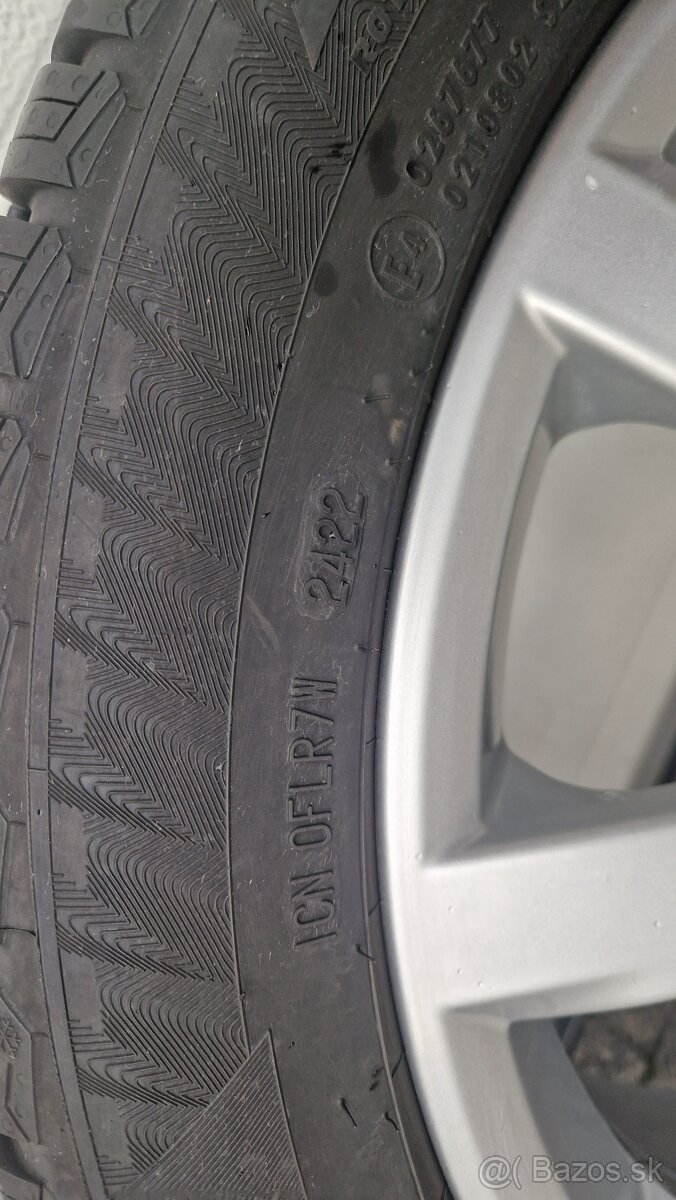 Zimná ALU VW sada 205/50 R17 , 5x112, VW Golf Vll - 7