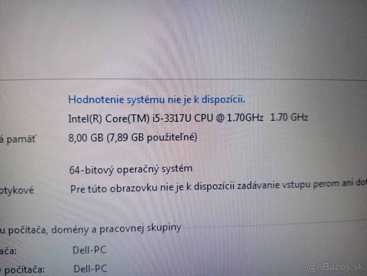 veľký 17"ntb DELL / Intel core i5 /8gb ram / Win 7 - 7