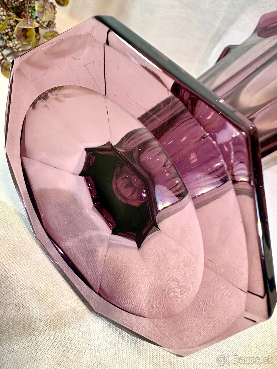 Fialová uranova vaza ART Deco top stav - 7