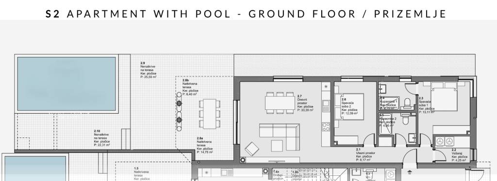 CHORVÁTSKO - Apartmány v tichej časti (S2) - VODICE, ŠIBENIK - 7