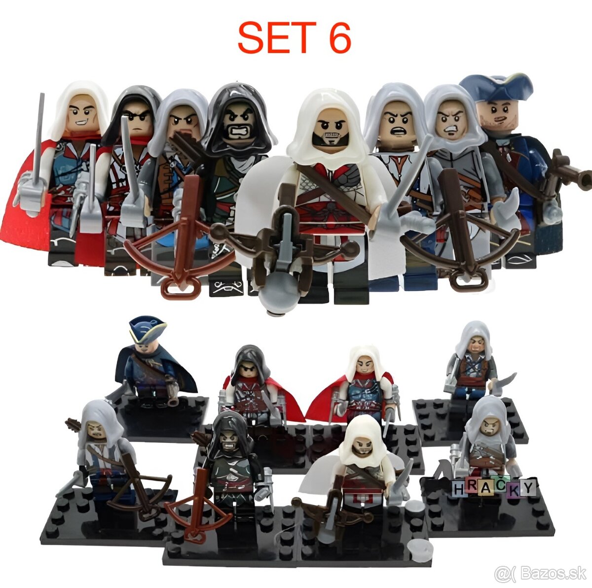 Figúrky piráti (8ks) - typ lego, nové nehrané - 7