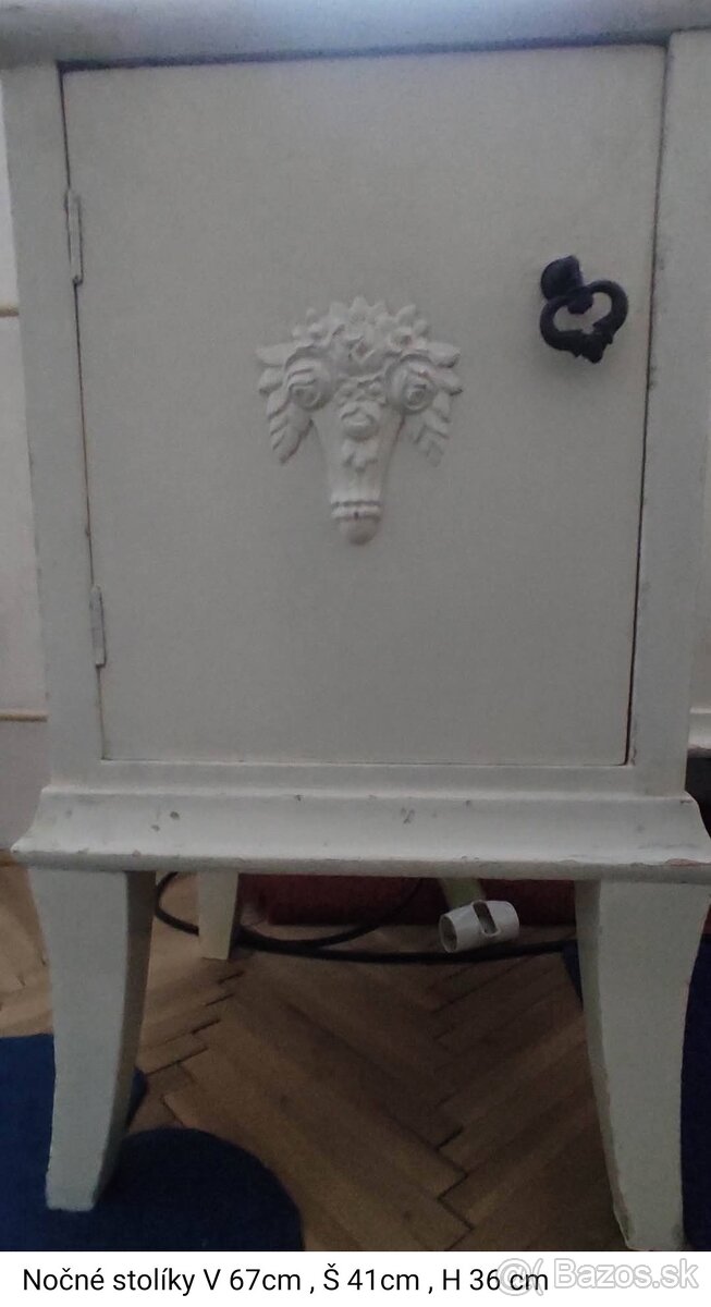 Starožitnostá spálňová zostava biela - 7