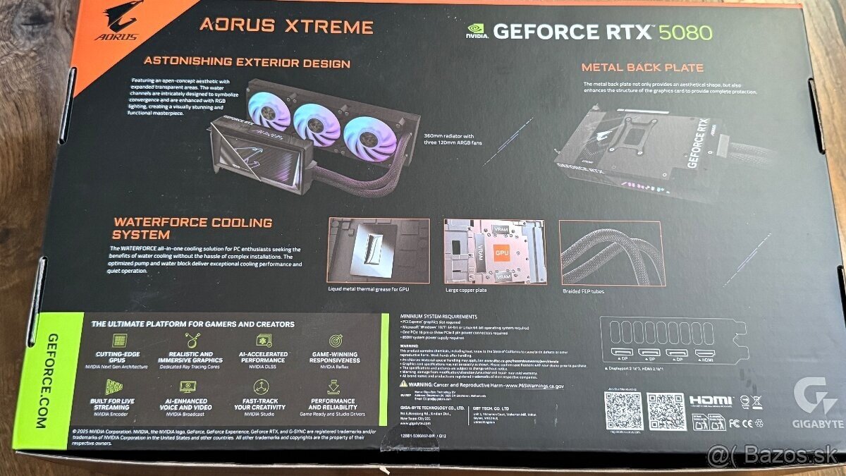 Rtx 5080 gigabyte extreme waterforce - 7