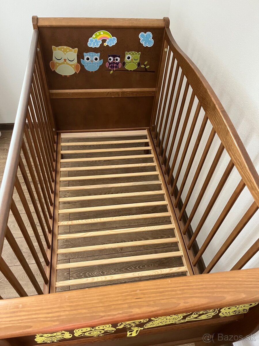 Kvalitná Detská postieľka Noble Cot 120x60 Vintage - 7