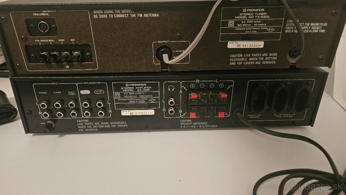 Predám vintage stereo set Pioneer Zosilňovač a tuner - 7