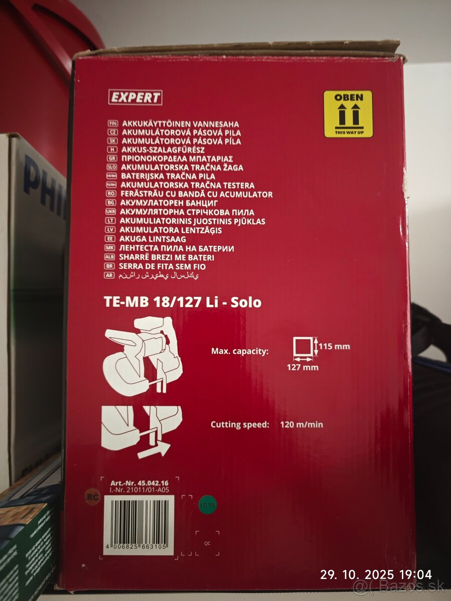 Ručná aku pásová píla Einhell TE-MB 18/127 - 7