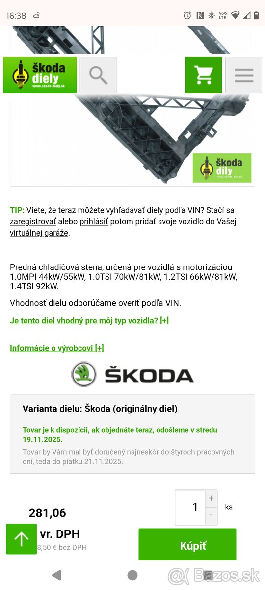 Chladičová stena Škoda Fabia lll - 7