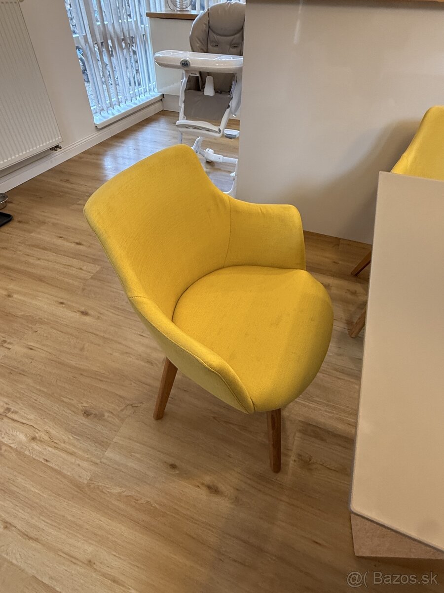 Stoličky masív dub 6ks - 7