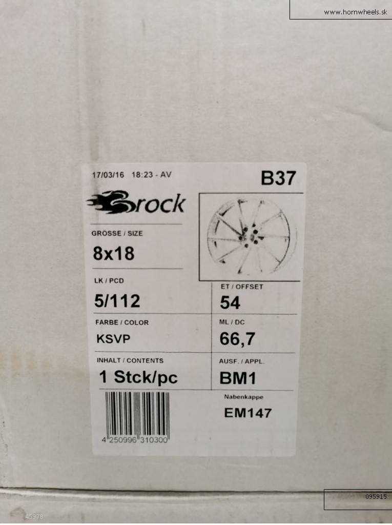 Vw Golf,Touran,Sharan,Caddy alu disky 8x18 ET54 5x112 1217 - 7