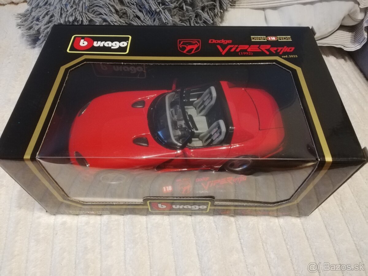 1:18 DODGE Viper RT10 1992 Bburago krabica+katalog - 7
