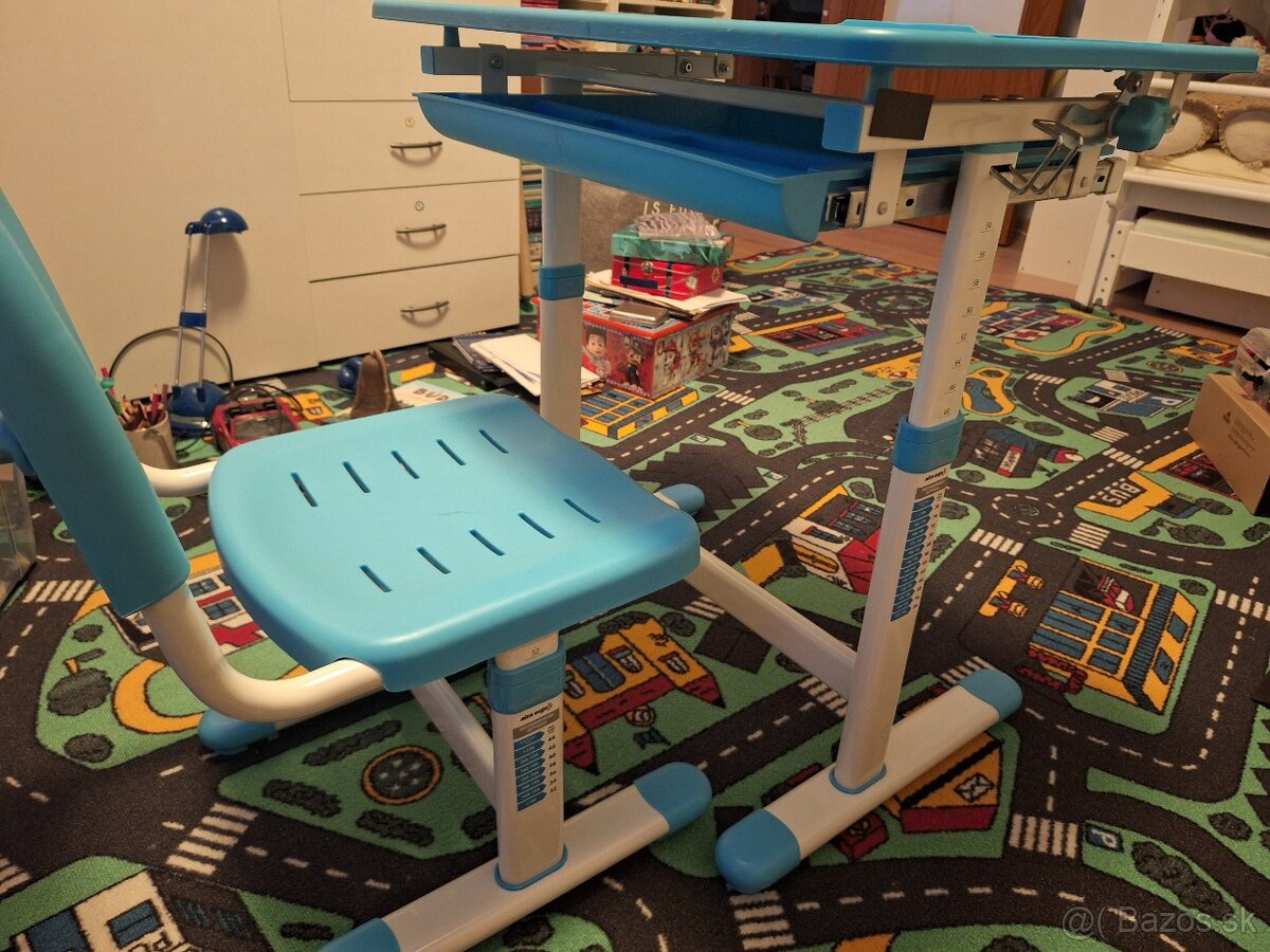 Rastuci pisaci stol so stolickou 2x - 7