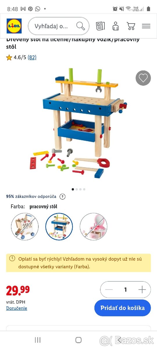 Drevený pracovný stôl LUPILU - 7