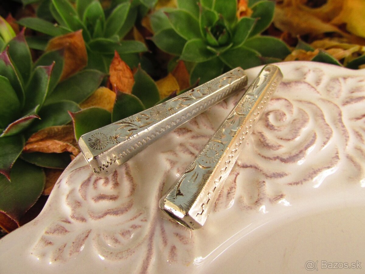 Dve staré strieborné cigaretové špičky, Ag 900 - 7