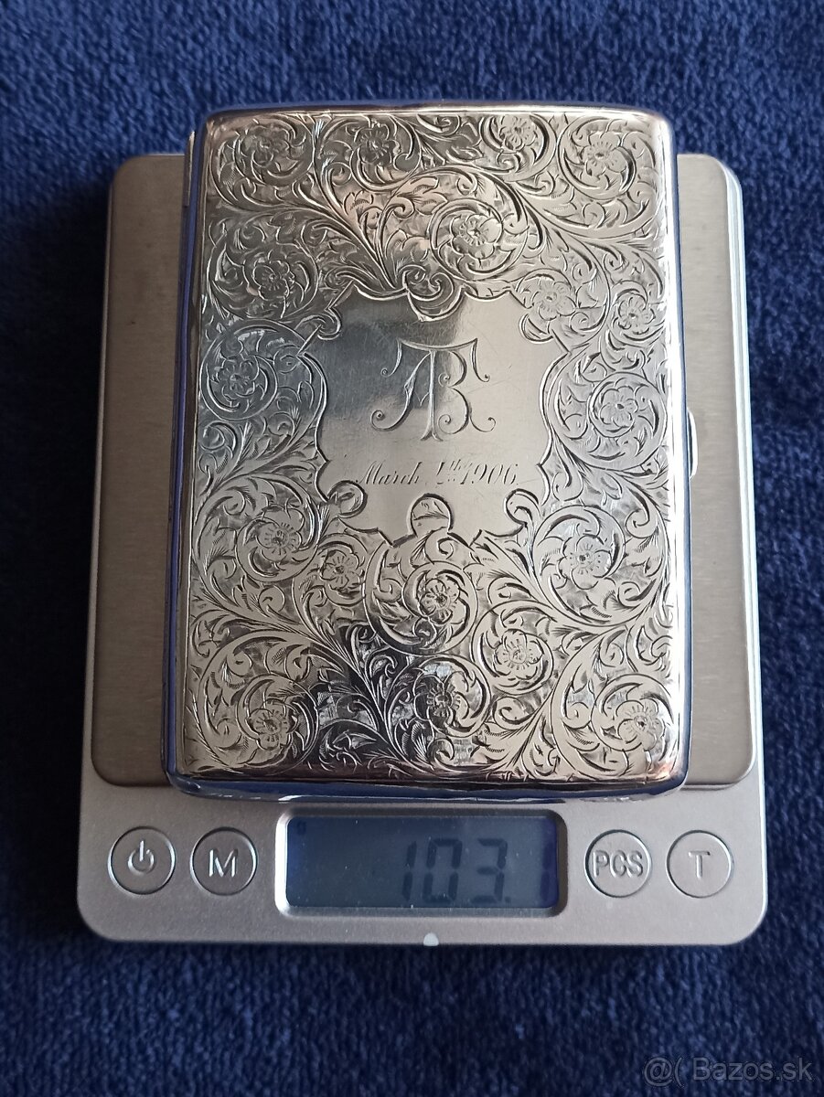 Investičné striebro – tabatierka- PREDANÉ- 103g - 7