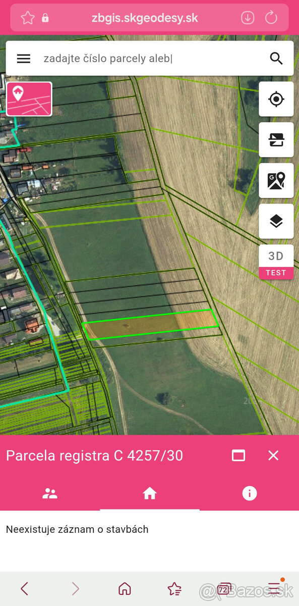 Predám pozemok v Liptovských Sliačoch s povolením na IBV - 7
