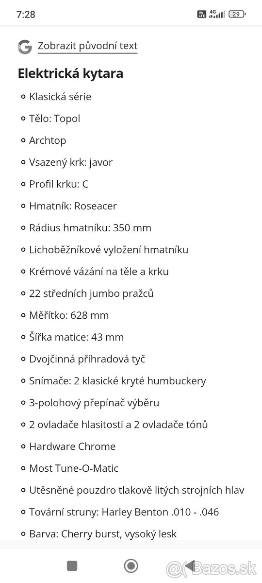 Elektrická gitara Harley Benton - 7