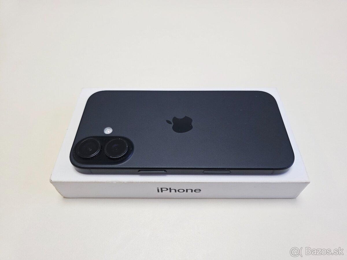 APPLE IPHONE 16 128GB BLACK,BATERKA 100%,ZÁRUKA - 7