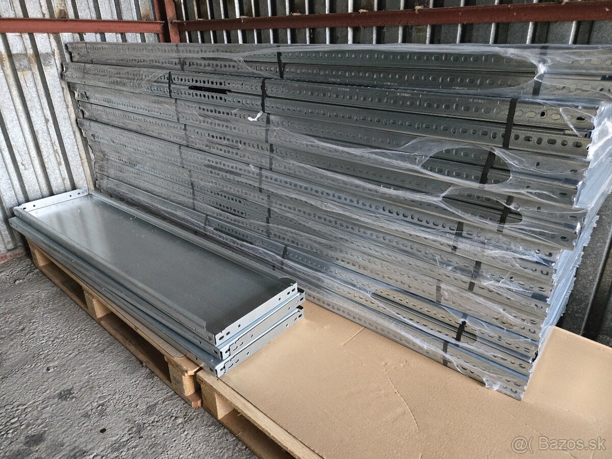 Pozinkované kovové skrutkované skladové regály - 7