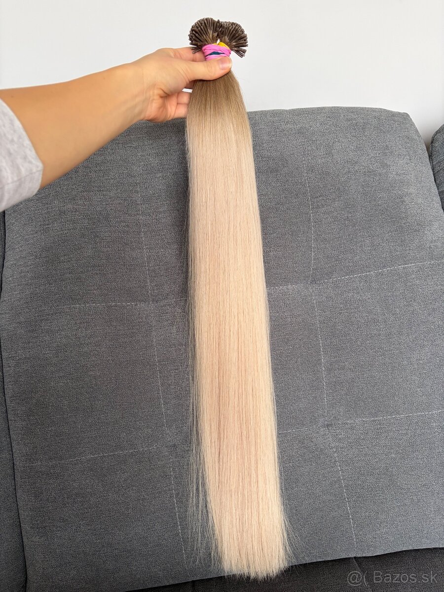 Ruské vlasy surove copy/keratin - 7