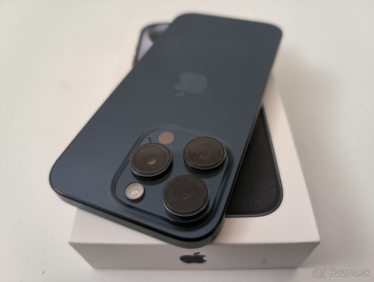 apple iphone 15 PRO 128gb Blue 100% Batéria - 7
