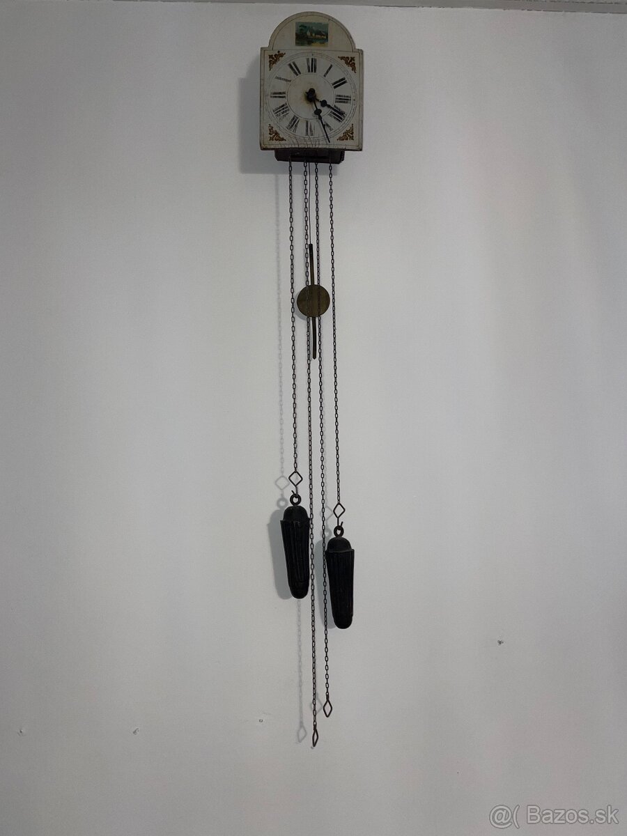 Starožitné kyvadlové nástenné hodiny - 7