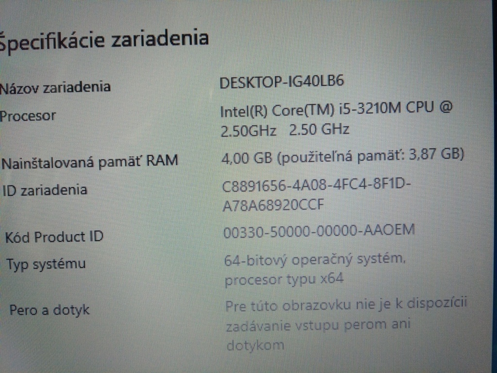 predám HP elitebook / 4gb ram / Intel core i5 / 120gb ssd- - 7