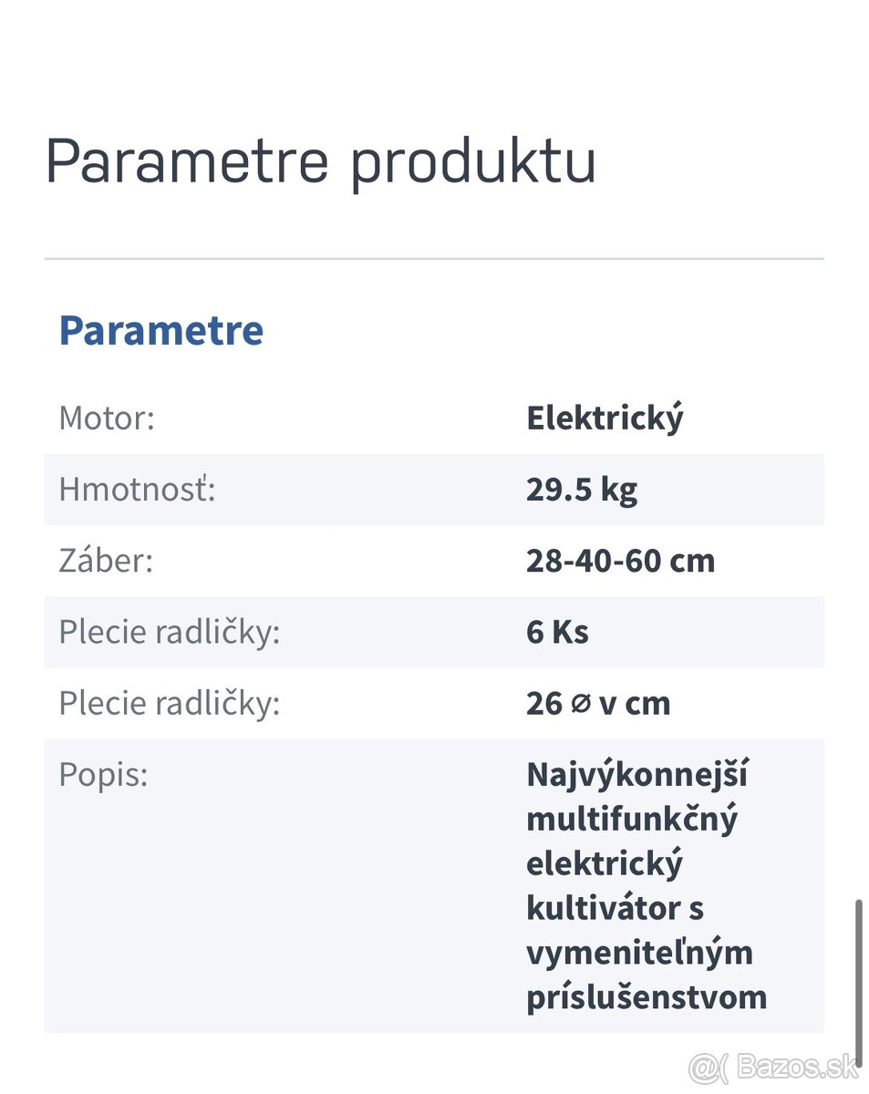 Kultivátor Texas EL-tex 1800 - 7