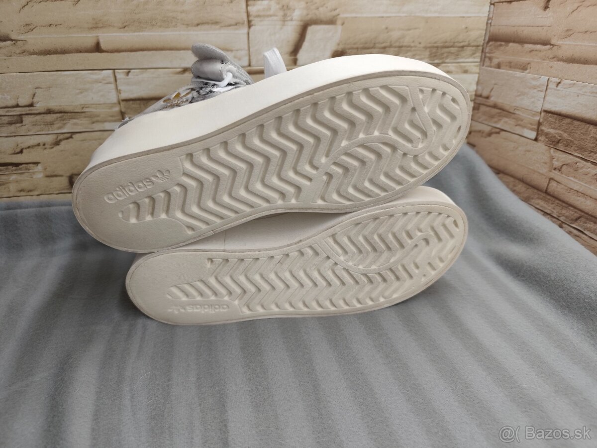 Adidas 38 - dámske kožené biele tenisky - 7
