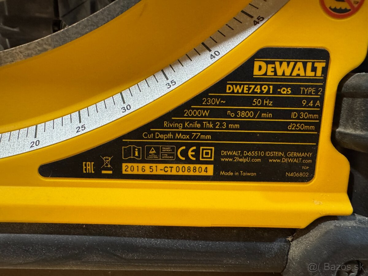 Stolová píla DeWALT DWE7491-QS Type 2 (2000W) - 7
