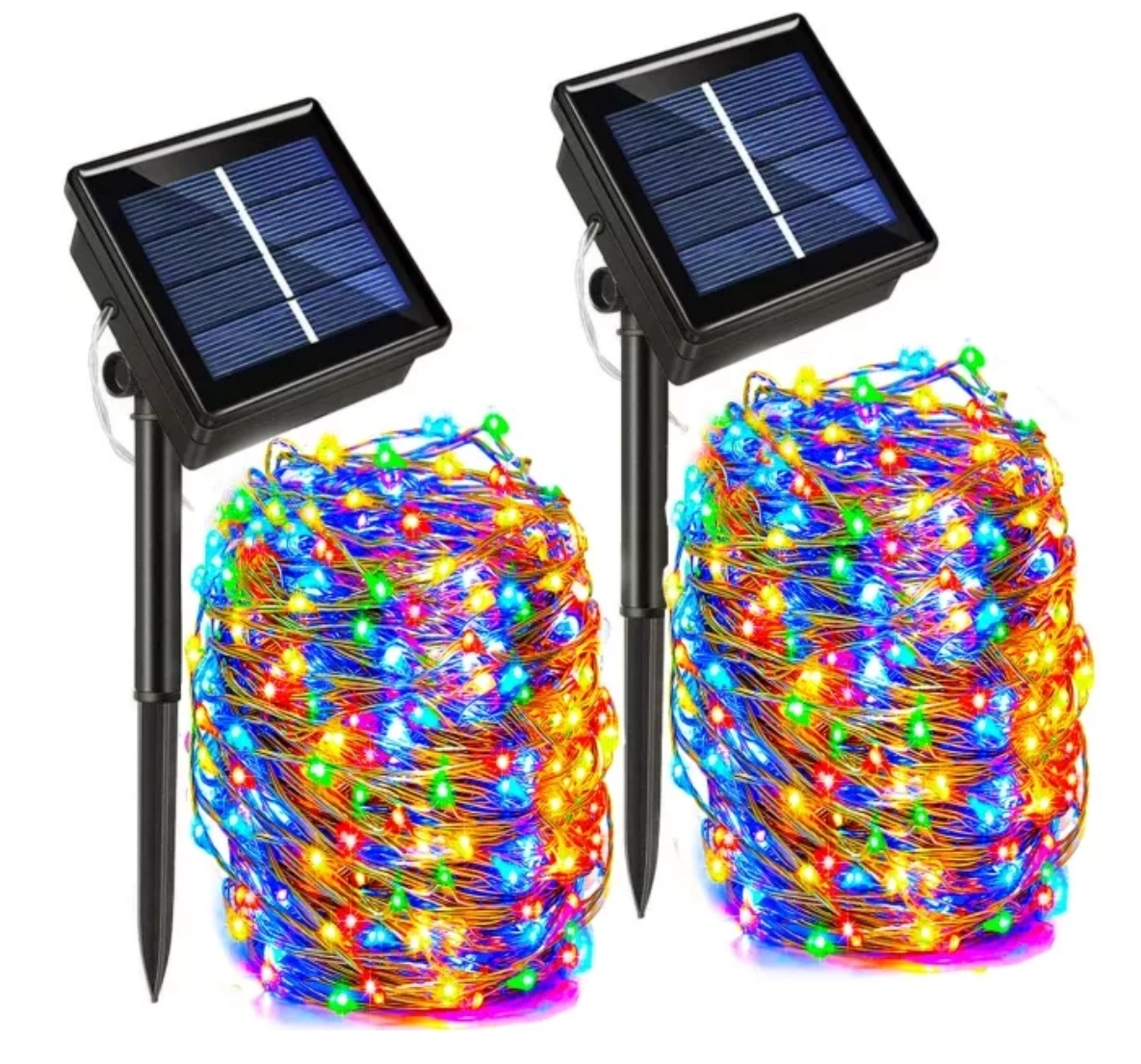 Solárne svetelné reťaze farebné - ozdobné svetielka 33m - 7